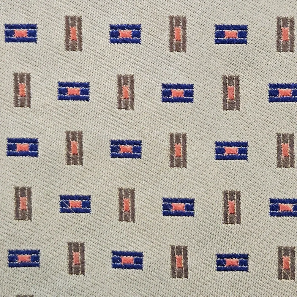 Robert Talbott Gold Geometric Hand Sewn Silk Neck Tie 58x4 Preppy Church Office‎